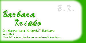 barbara kripko business card